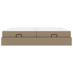 vidaXL Cadre de lit avec matelas Cappuccino 200 x 200 cm Faux cuir