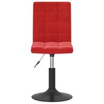 vidaXL Chaises à manger pivotantes lot de 6 rouge bordeaux velours