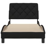 vidaXL Cadre de lit sans matelas noir 80x200 cm tissu