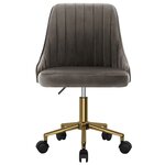 Vidaxl chaises pivotantes à manger lot de 2 gris foncé velours