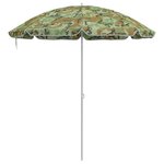 vidaXL Parasol de plage Vert 206 x 206 x 212 cm Polyester et métal