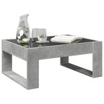 vidaXL Table basse avec LED infini gris béton 70x53x30 cm