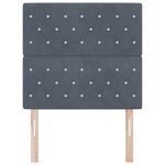 vidaXL Tête de lit en velours gris foncé avec boutons en cristal 90 cm
