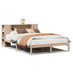 vidaXL Lit bibliothèque sans matelas 140x200 cm bois massif de pin