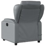 vidaXL Fauteuil de massage inclinable Gris Similicuir