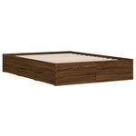 vidaXL Cadre de lit avec tiroirs sans matelas chêne marron 120x190 cm