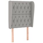 vidaXL Sommier à lattes de lit avec matelas Gris clair 80x200 cm Tissu