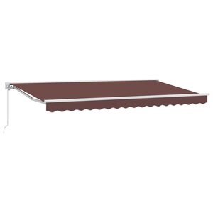 vidaXL Cadre d'auvent Marron 400 x 200 cm Polyester avec revêtement PU