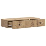 vidaXL Table d'appoint murale 87 5 x 34 5 x 17 cm Bois d'ingénierie