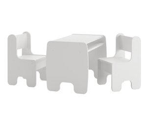 Ensemble table et chaises enfant blanc