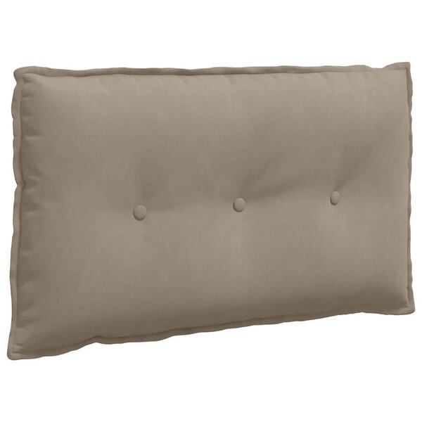 vidaXL Coussin de Dos Taupe 80 x 50 cm Tissu en microfibre