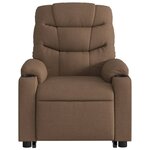 vidaXL Fauteuil inclinable électrique marron tissu