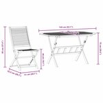 vidaXL Ensemble de salle à manger pour jardin 7 Pièces Marron