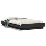 vidaXL Cadre de lit sans matelas noir 90x200 cm