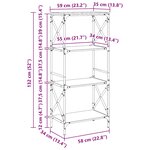 vidaXL Bibliothèque à 4 niveaux chêne sonoma 59x35x132 cm