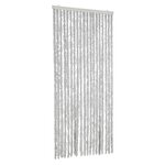vidaXL Rideau anti-mouches gris 56x200 cm chenille