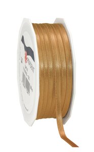 Satin double face 50-m-rouleau 6 mm or