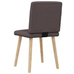 vidaXL Chaises à manger lot de 2 marron foncé tissu