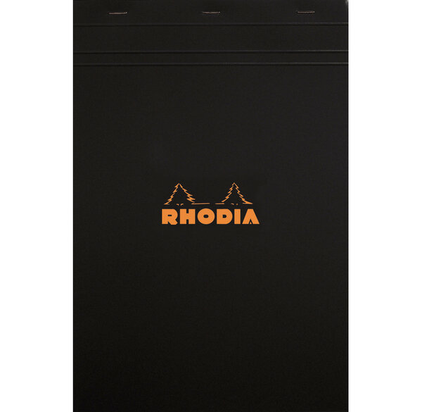 Bloc BLACK N°19 21x31 8cm 80F agrafées 80g Q.5x5 RHODIA