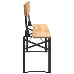vidaXL Ensemble de tables à bière pliantes 3 Pièces bois massif de sapin