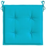 vidaXL Coussins de chaise de jardin lot de 4 turquoise 50x50x4cm tissu