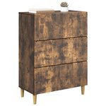 vidaXL Armoire à tiroirs Chêne fumé 66 x 34 5 x 90 cm