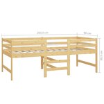 vidaXL Cadre de lit sans matelas 90x200 cm bois de pin massif