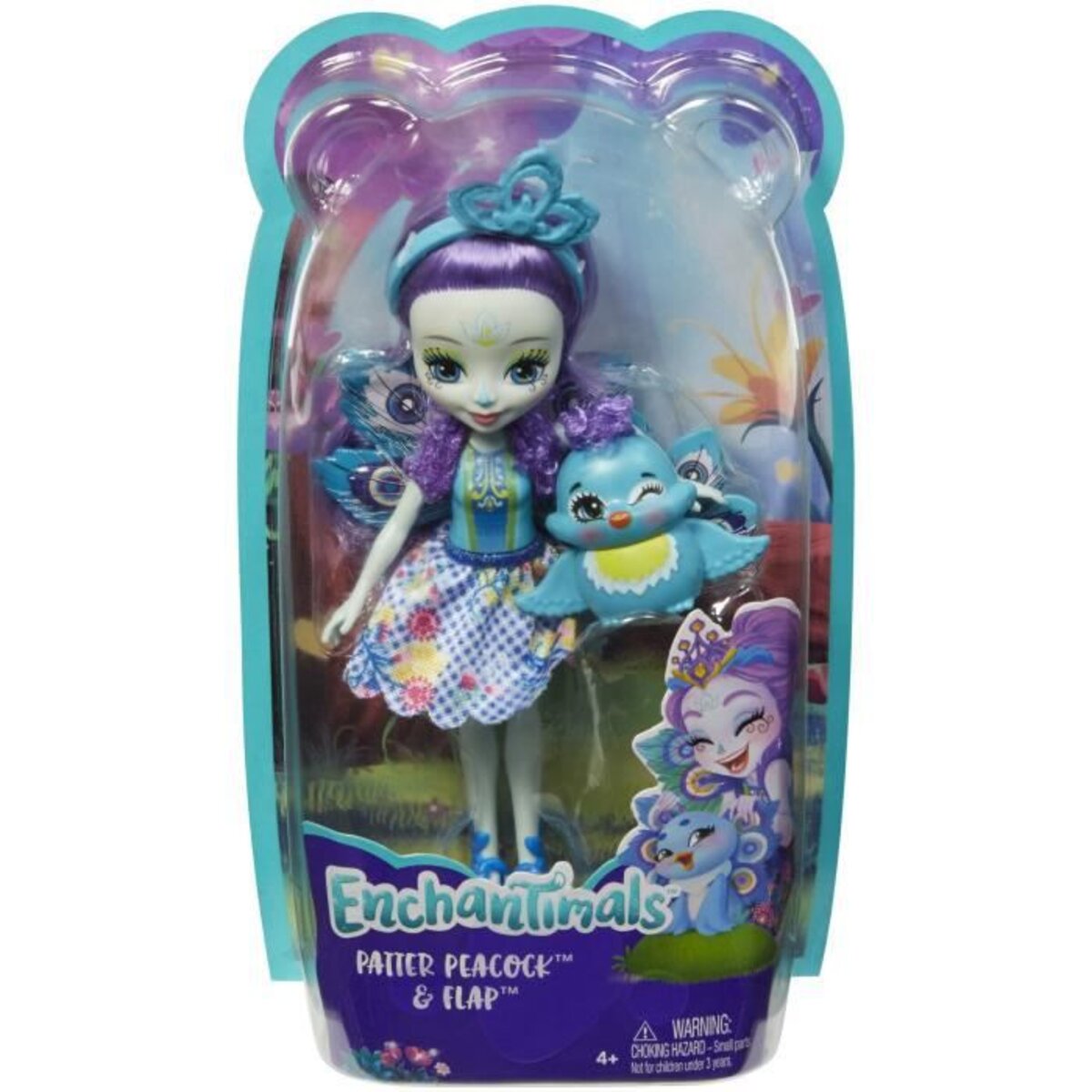 Enchantimals poup e patter paon 15 cm et flap La Poste