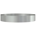 vidaXL Pot en métal argenté Argent galvanisé Métal galvanisé Grand