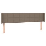 vidaXL Tête de lit avec oreilles Taupe 163x16x78/88 cm Tissu