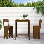 vidaXL Ensemble de bar de jardin 3 Pièces marron miel bois pin massif