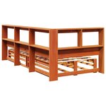 vidaXL Lit bibliothèque sans matelas cire marron 90x190 cm pin massif