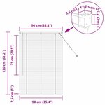 vidaXL Store de Fenêtre avec des rideaux Manuel Blanc Aluminium