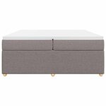 vidaXL Sommier à lattes de lit avec matelas Taupe 200x200 cm Tissu