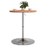 vidaXL Table de bar Ø60x90 5 cm bois massif de hêtre