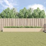 vidaXL Jardinière Ivoire 195 x 100 x 45 cm Acier galvanisé