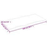 vidaXL Dessus de table marron clair 100x50x2 cm bois chêne traité