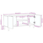 vidaXL Meuble TV noir 105x33x46 cm bois d'ingénierie
