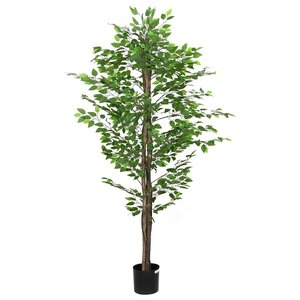 vidaXL Plante artificielle ficus 1260 feuilles 200 cm vert