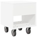 vidaXL Table de chevet 2 Pièces Blanc 40 5 x 40 x 48 cm Bois d'ingénierie