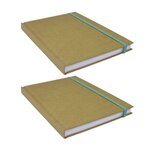 2 cahiers A5 kraft pour bullet journal - 192 pages
