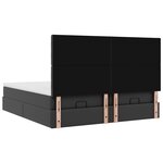 VidaXL Cadre de lit ottoman avec matelas noir 160x200 cm similicuir
