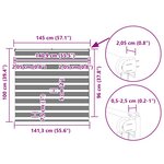 vidaXL Store zèbre blanc 145x100 cm largeur du tissu 140 9cm polyester