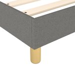 vidaXL Sommier à lattes de lit avec matelas Gris foncé 120x200cm Tissu