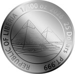 Pièce de monnaie en Platine 25 Dollars g 0.062 (1/500 oz) Millésime 2026 PHARAOH 1/500 (PRÉCOMMANDE)