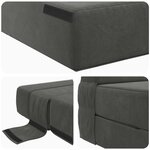 vidaXL Canapé-lit pliable Gris foncé 70 x 72 x 60 cm Tissu