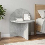 vidaXL Table de chevet Gris béton 40 x 35 5 x 45 5 cm