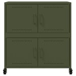 vidaXL Buffet vert olive 68 5x39x72 cm acier laminé à froid