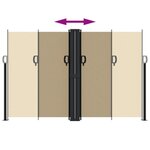 vidaXL Auvent latéral rétractable beige 160x600 cm