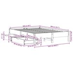 vidaXL Cadre de lit sans matelas blanc 160x200 cm bois de pin massif